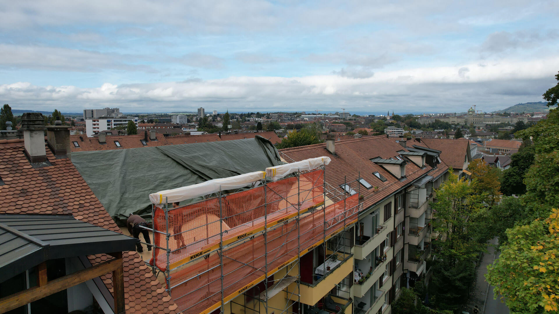 Gerüstbau-Projekt in der Stadt Bern – Foto: KUGE Bau AG